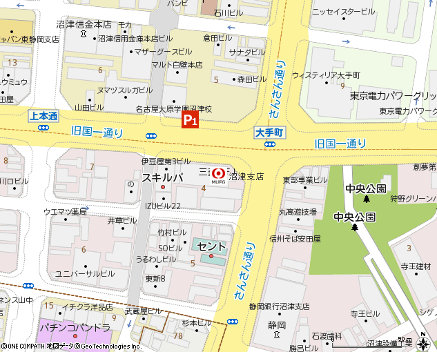 沼津支店付近の地図